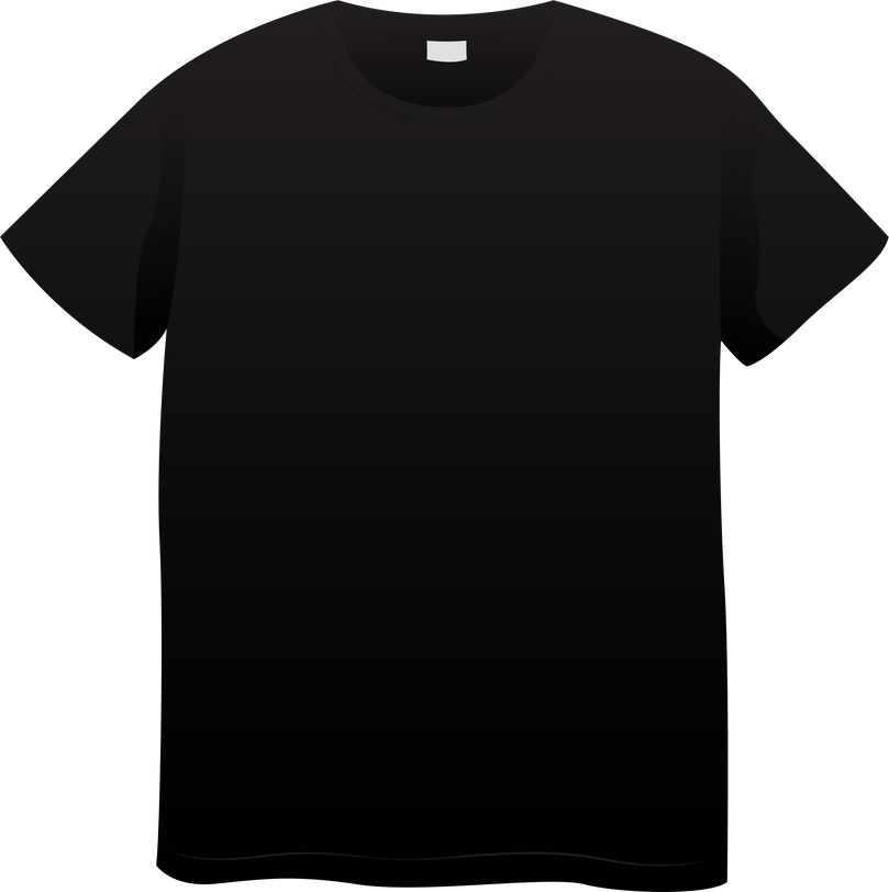 Black Plain T-shirt Front Mockup Design